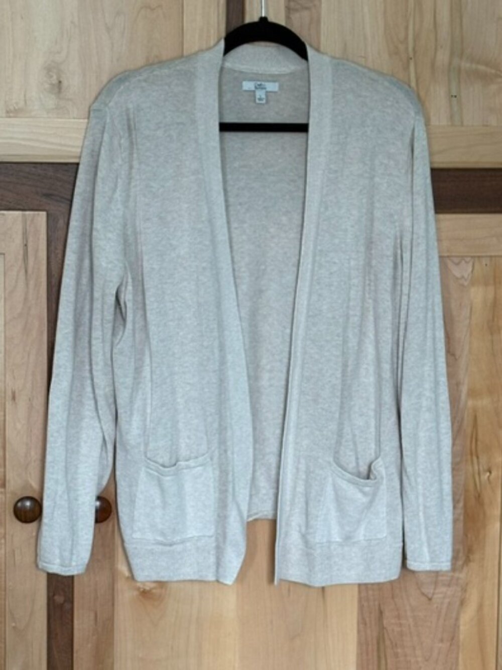 Croft & Barrow Light Tan Women's Open Front Cardigan - Large